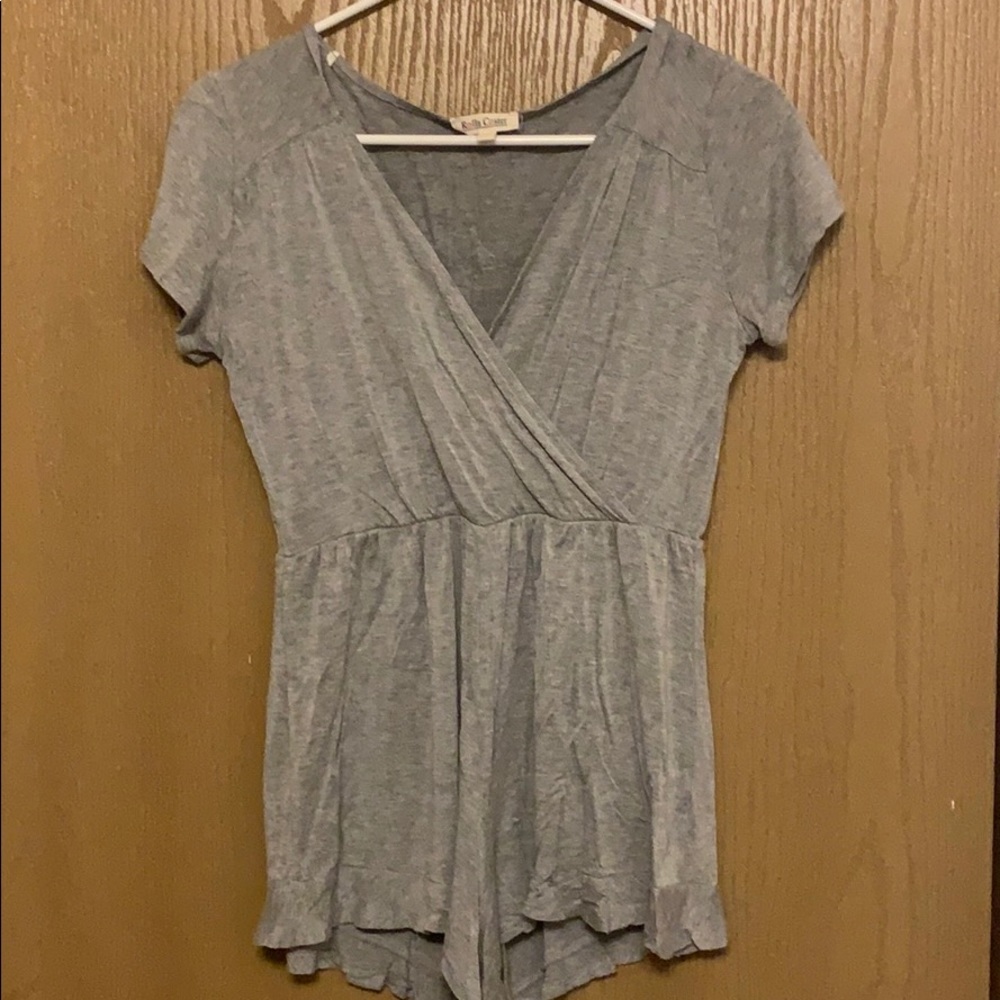 Grey t-shirt romper